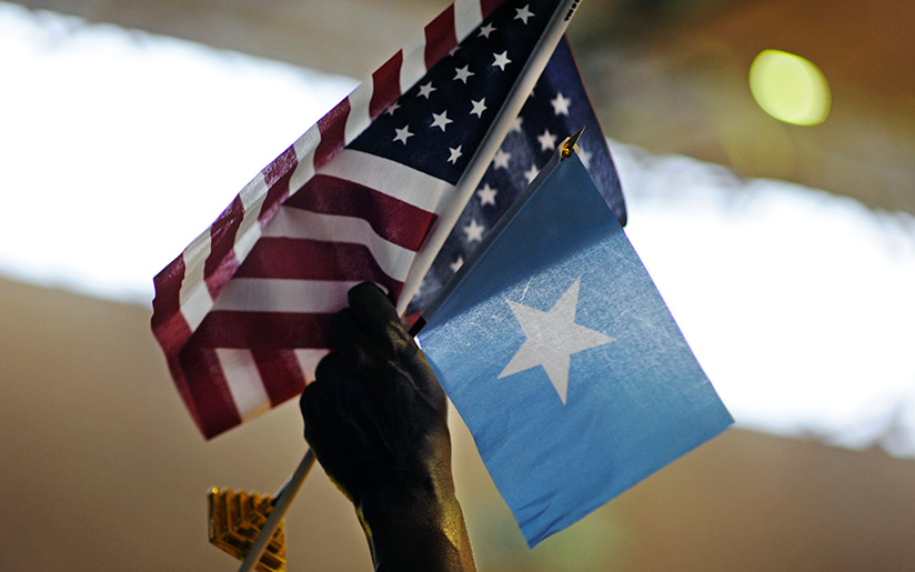Photo of U.S. and Somali flags