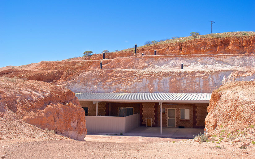 Photo of a dugout which is a home built underground